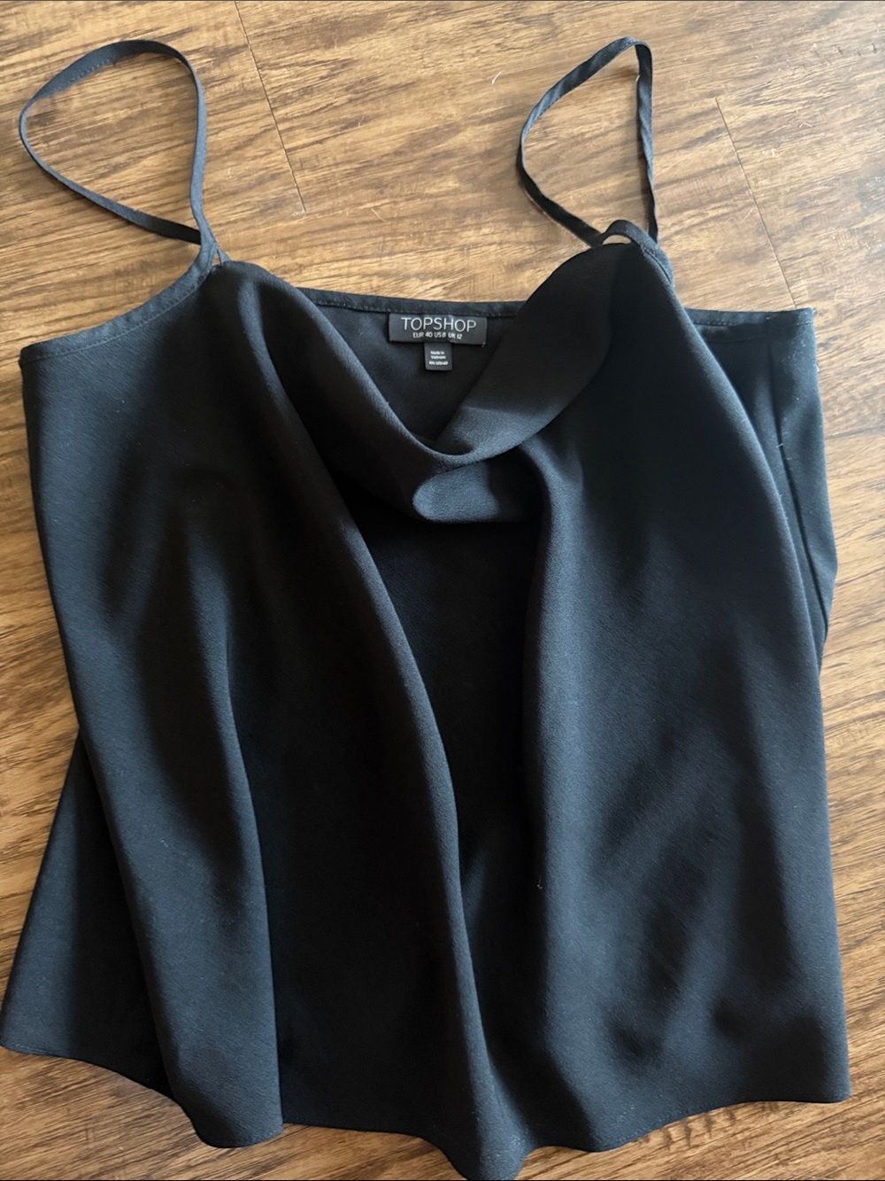 Topshop Black Cowl Neck Camisole Top